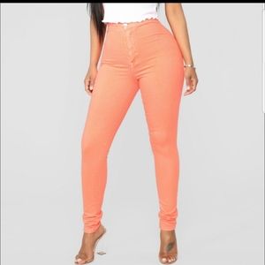 Super High Waist Denin Skinnies (Light Blue Wash)